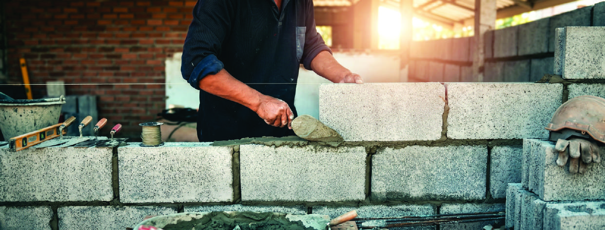 SG Block Fix Adhesive application